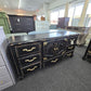 Solid wood black Distressed dresser