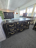 Solid wood black Distressed dresser