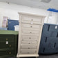Drexel heritage cream lacquered chest/secretary