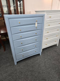 Baby blue 6 drawers chest