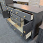 Graphite 6 drawers 2 doors big dresser