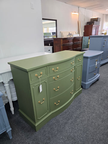 Solid wood green buffet