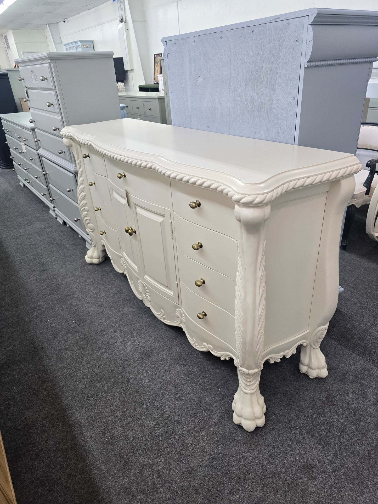 Gorgeous cream solid wood dresser