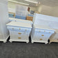 Solid wood cute 2 white nightstands