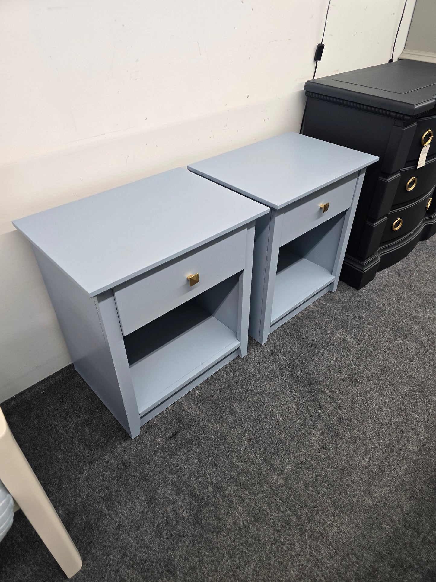 BRAMAN blue set of 2 nightstands