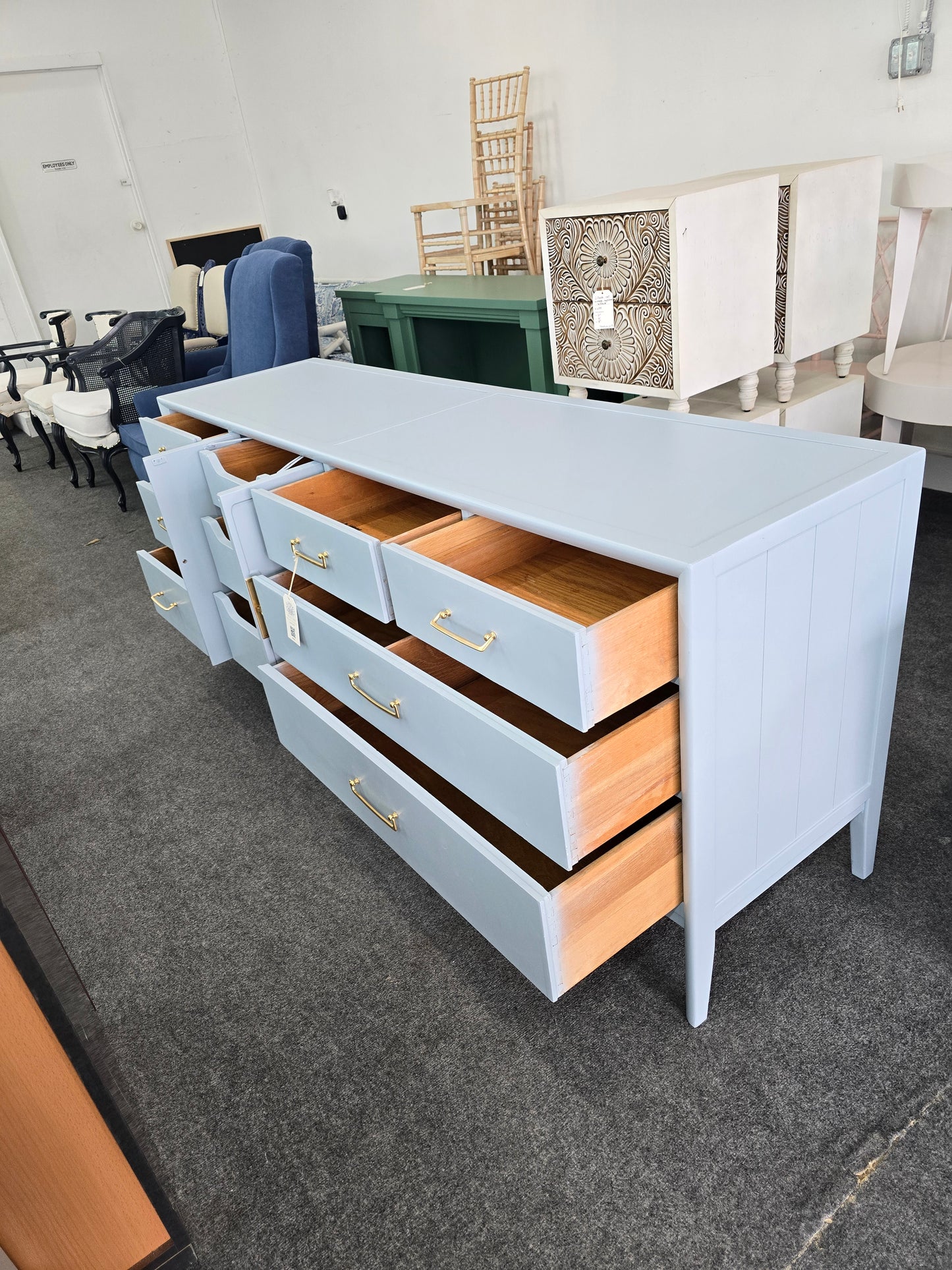 MCM drexel blue dresser