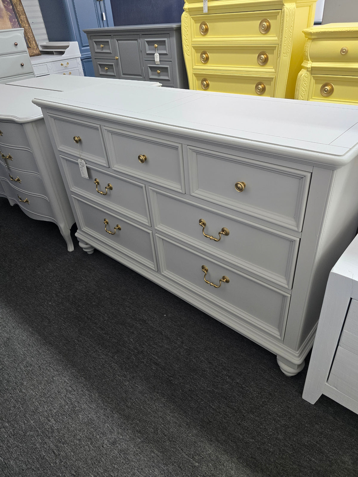 Havertys light gray dresser
