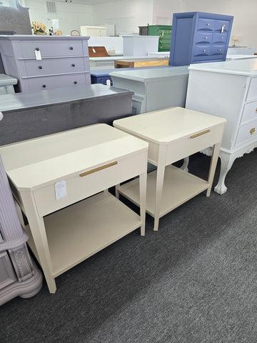 Harden creamy pair of end tables