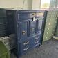 Henredon navy blue Lacquered chest