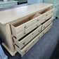 Beige lacquered 6 drawers dresser