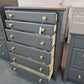Graphite tall 6 drawers chest