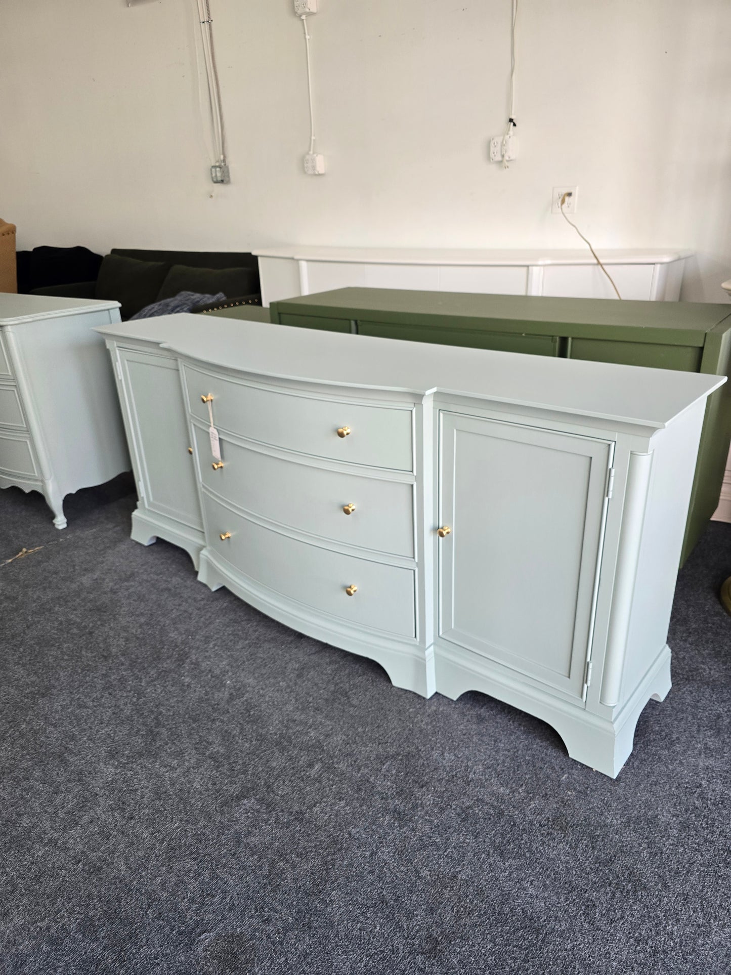 Thomasville green long sideboard