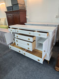 Solid wood white Distressed dresser