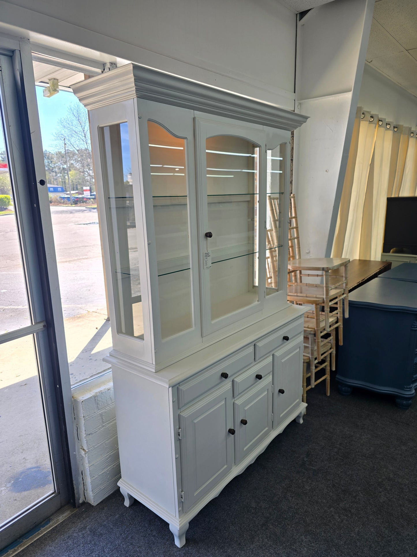 Off white China cabinet