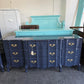 Lacquered navy French provincial dresser
