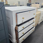 Solid wood antique white Distressed chest