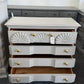 American drew gray vintage dresser