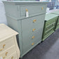 5 drawers tall green chest