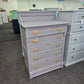 Antique solid wood gray chest