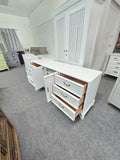 White bamboo dresser