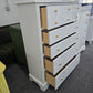 Solid wood white lacquered chest