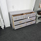 Solid wood purple antique dresser