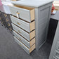 5 drawers green gray chest