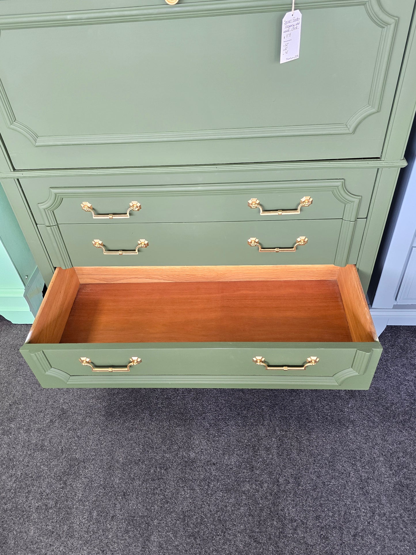 Solid wood Regency secret garden chest