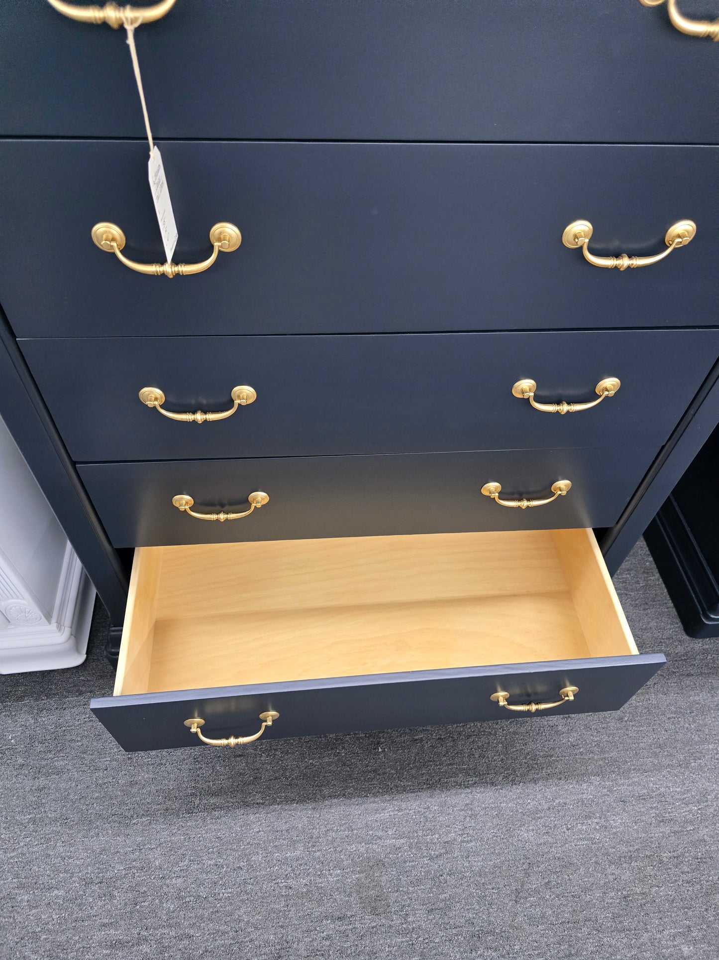 6 drawers tall black  chest