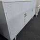 Rustic white lacquered cabinet