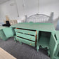 Antique green buffet