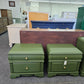 Green pair of nightstands