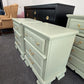 Green vintage pair of nightstands
