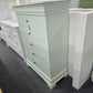 Solid wood SUMTER minty green lacquered chest