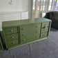 Solid wood MCM green long dresser