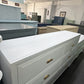 White lacquered dresser 6 drawers