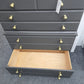 Antique solid wood graphite chest