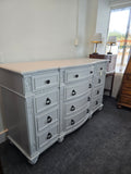 12 drawers gorgeous carved gray dresser