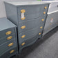 Bassett dark green lacquered chest