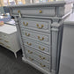 6 drawers light gray chest