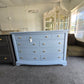 Blue bowfront dresser