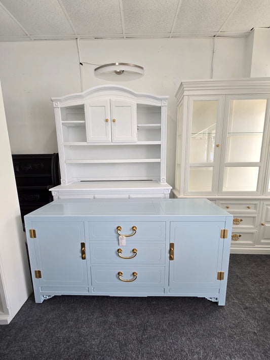 Baby blue solid wood WHITE FURNITURE  lacquer sideboard