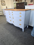 Dixie lacquer 8 drawers blue dresser