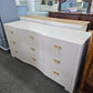Pale pink 9 drawers dresser