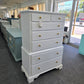 Knobs Creek solod wood white tall chest