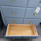 Solid pine blue gray chest