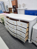 Gorgeous curved light gray dresser