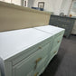 White lacquered pair of nightstands