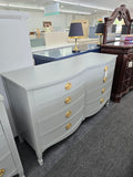 Dixie bowfront gray dresser