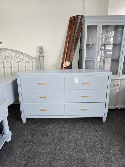 6 drawers baby blue dresser